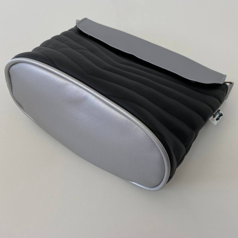 Сумка на візок Чорна та срібна екошкіра Decoza Moms S-K001-K008-Е
