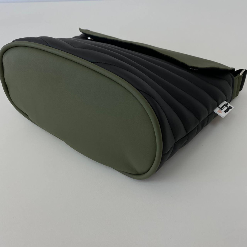 Сумка на візок Чорна та болотна екошкіра Decoza Moms S-K001-K037-Е