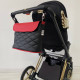 Сумка на візок Червона та чорна екошкіра Decoza Moms S-K001-K063-R-M
