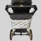 Сумка на коляску екошкіра Срібло та чорна Decoza Moms S-K008-K001-R-М