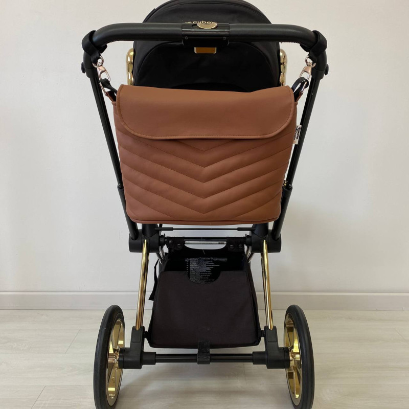 Сумка на візок Коричнева екошкіра Decoza Moms S-K028-E-M