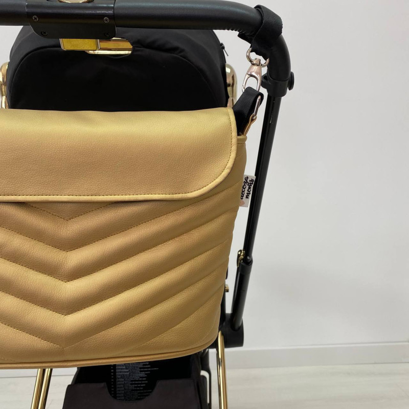 Сумка на візок Золота екошкіра Decoza Moms S-K034-E-M