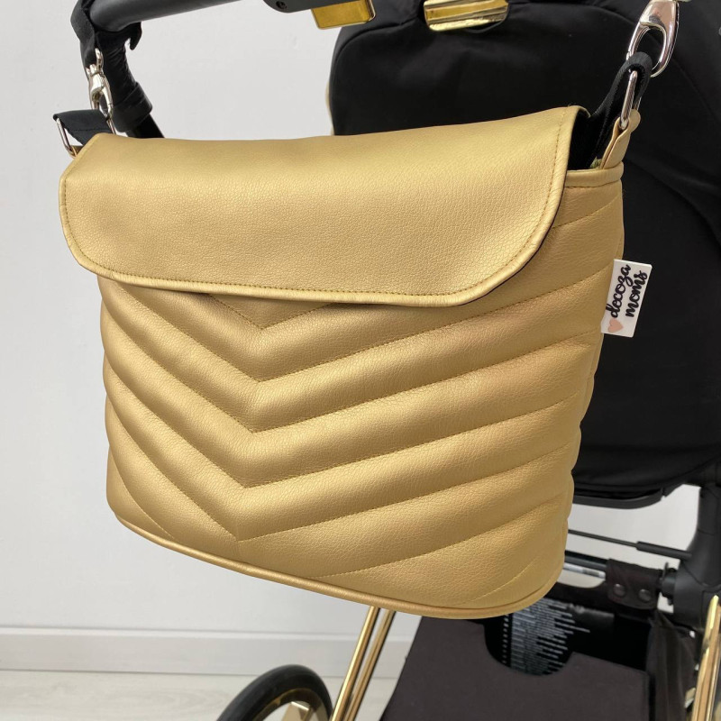 Сумка на візок Золота екошкіра Decoza Moms S-K034-E-M