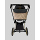Сумка на коляску Бежевий оксфорд і чорна екошкіра Decoza Moms S-O095-K001-E