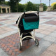 Сумка на коляску Смарагд і екошкіра чорна Decoza Moms S-O101-K001-E-М