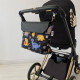 Сумка на візок Діно жовті і Чорна екошкіра Decoza Moms S-OP001-K001-R-М