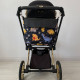Сумка на візок Діно жовті і Чорна екошкіра Decoza Moms S-OP001-K001-R-М