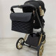 Сумка на візок велика чорний оксфорд і чорна екошкіра Decoza Moms Sb-K001-O072-R