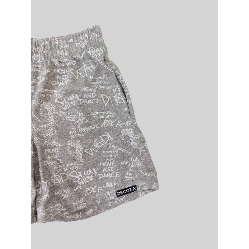 Літні дитячі шортики Сірий з написом кулір Decoza Moms Sh110-Kl003 110