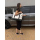 Сумка Тоут максі Срібна і чорна екошкіра Decoza Moms shopNewL-K008-K001