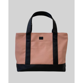 Шопер максі Пудра і чорна екошкіра Decoza Moms shopNewL-K017-K001