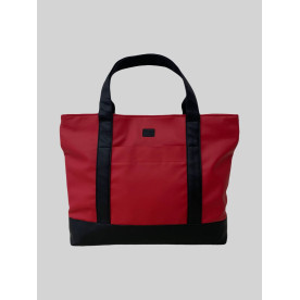 Сумка Тоут максі Червона і чорна екошкіра Decoza Moms shopNewL-K023-K001
