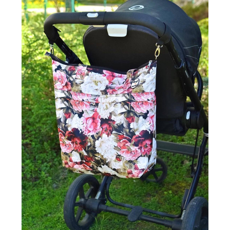 Сумка шоппер Піони Decoza Moms shoppermi-OP013 46х40 см