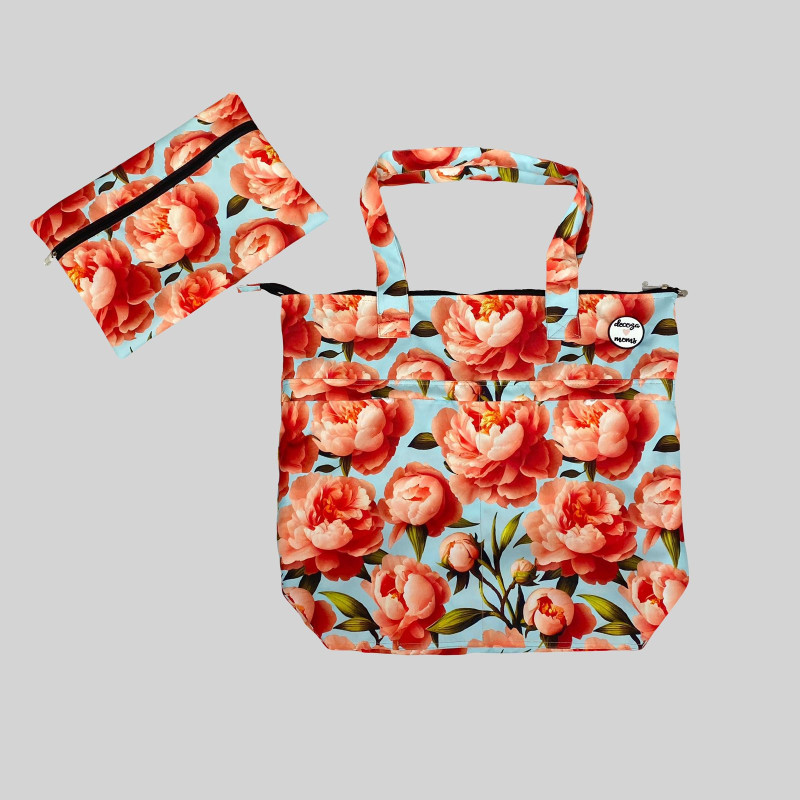 Сумка шопер Decoza Moms Піони нові shoppermi-OP127 46х40 см