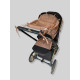 Бавовняна шторка на коляску Бежевий однотон Decoza Moms Shtorka-P2287