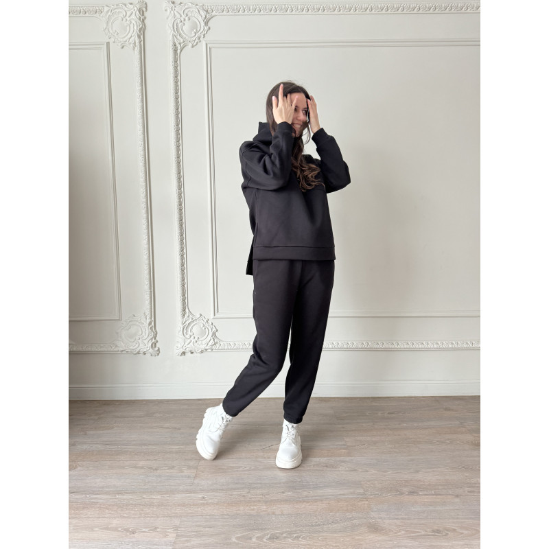 Теплий футерний костюм Чорний Decoza moms TFKxl-BP010 XL