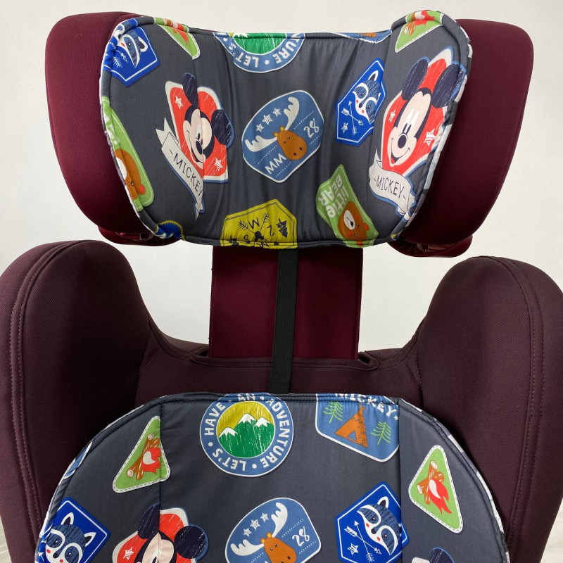 Вкладиш в автокрісло 9+ Міккі і ісірі трикутники Decoza Moms W9n-S708-B507