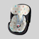 Вкладиш в автолюльку 0+ Десерти і блакитна геометрія Decoza Moms WO-S002-B141