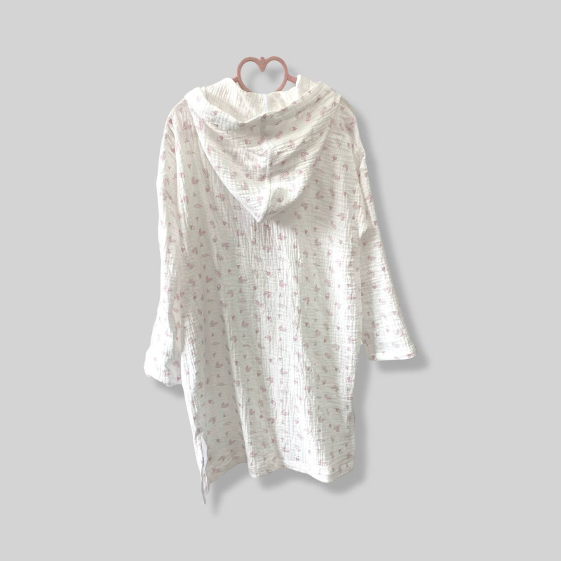 Мусліновий халатик на кнопках Жолуді Decoza Moms XL110128-ms045 110-128 см