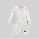 Мусліновий халатик на кнопках Білий Decoza moms XL128146-ms007 128-146