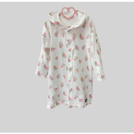 Мусліновий халатик на кнопках Кавунчики Decoza moms XL6874-ms026 68-74