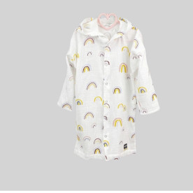 Мусліновий халатик на кнопках Веселки Decoza moms XL6874-ms028 68-74