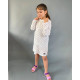 Мусліновий халатик на кнопках Зірочки Decoza moms XL92110-ms031 92-110