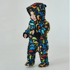 Зимовий комбінезон з закритими ніжками Динозаврики Decoza Moms zimakomb03-OP36 56-62