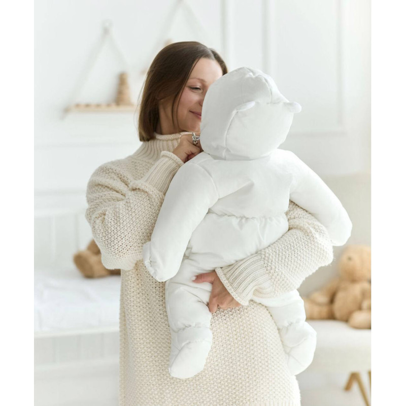 Зимовий комбінезон з закритими ніжками Білий Decoza Moms zimakomb03-PM008 56-62 см