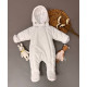 Зимовий комбінезон з закритими ніжками Білий Decoza Moms zimakomb03-PM008 56-62 см