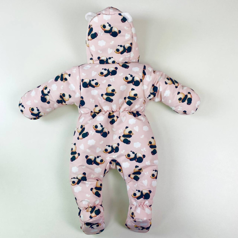 Зимовий комбінезон з закритими ніжками Пандочки Decoza Moms zimakomb1218-OP43 80-86 см