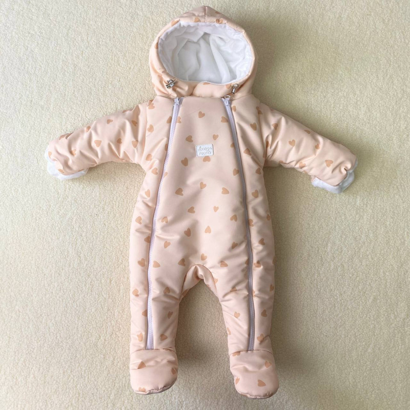 Зимовий комбінезон з закритими ніжками Сердечка Decoza Moms zimakomb36-OP41 62-68 см
