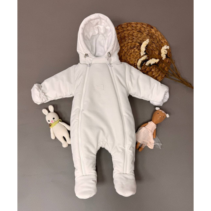 Зимовий комбінезон з закритими ніжками Білий Decoza Moms zimakomb36-PM008 62-68 см
