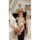 Зимовий комбінезон з закритими ніжками Бежевий Decoza Moms zimakomb36-PM009 62-68 см