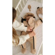 Зимовий комбінезон з закритими ніжками Бежевий Decoza Moms zimakomb912-PM009 74-80 см