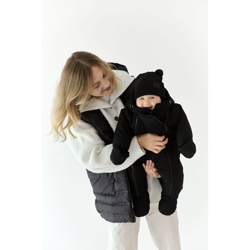 Зимовий комбінезон з закритими ніжками Чорний Decoza Moms zimakomb912-PM010 74-80 см