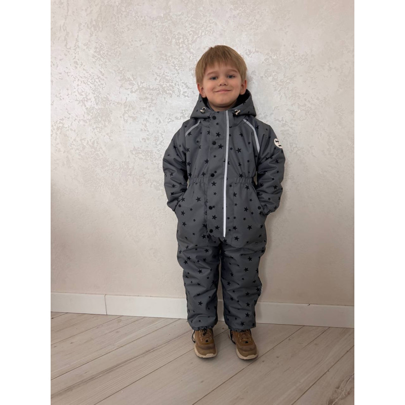 Зимовий комбінезон Зірки на сірому Decoza Moms zimk110116-Op309-pl016 110-116 см