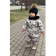 Зимовий комбінезон Серця на бежевому Decoza Moms zimk7480-OP304-pl016 74-80 см