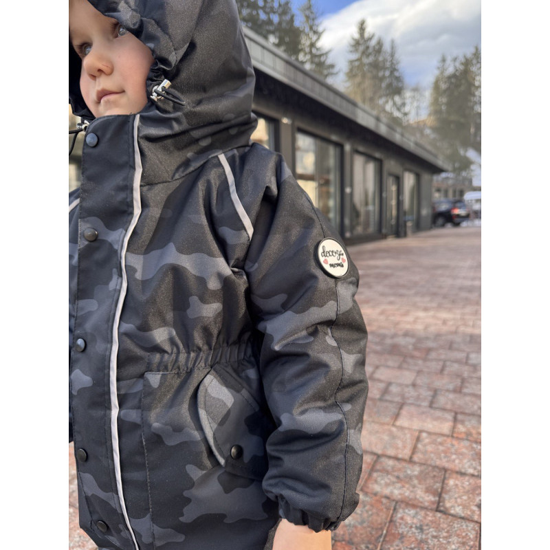 Зимовий комбінезон Чорний камуфляж Decoza Moms zimk7480-OP306-pl016 74-80 см
