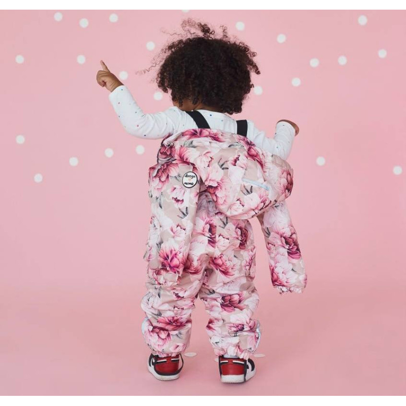 Зимовий комбінезон Квіти на бежевому Decoza Moms zimk9298-OP032-pl04 92-98 см