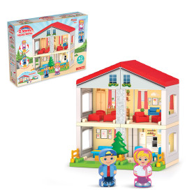 Конструктор Dede Двоповерховий Будиночок Dede 42 елементи 495*365*110 мм