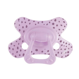 Пустушка Difrax силіконова Natural 6+ міс, Lilac_dots