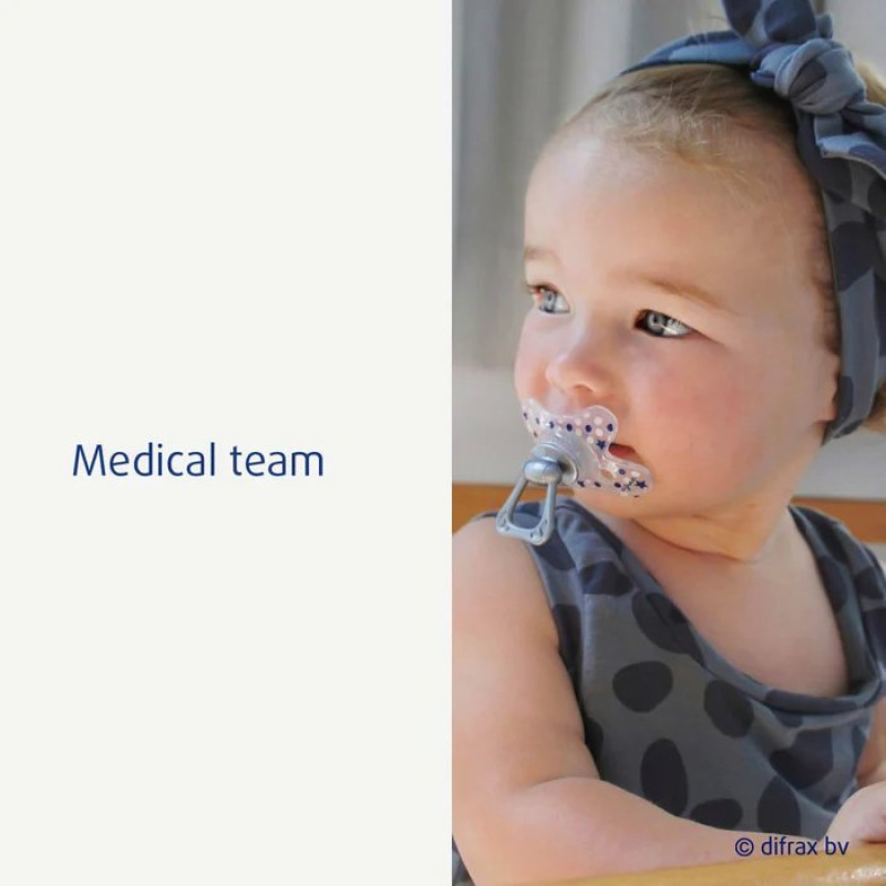 Пустушка Difrax силіконова Dental 18+ міс, Clay