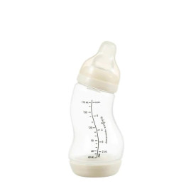 Пляшка Difrax Антиколікова для годування із силіконовою соскою 170 мл S-bottle Natural, Popcorn