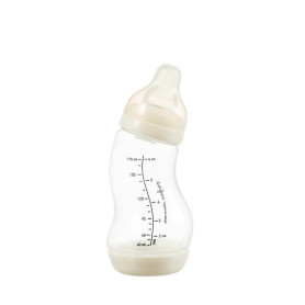 Пляшка Difrax Антиколікова для годування із силіконовою соскою 170 мл S-bottle Natural, Popcorn