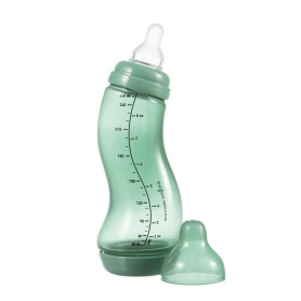 Пляшка Difrax Антиколікова для годування із силіконовою соскою 250 мл S-bottle Natural Trend, Sage