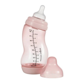 Пляшка Difrax Антиколікова із силіконовою соскою 310 мл S-bottle Wide, Blossom