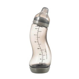 Пляшка Difrax Антиколікова із силіконовою соскою 310 мл S-bottle Wide, Clay