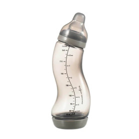 Пляшка Difrax Антиколікова із силіконовою соскою 310 мл S-bottle Wide, Clay