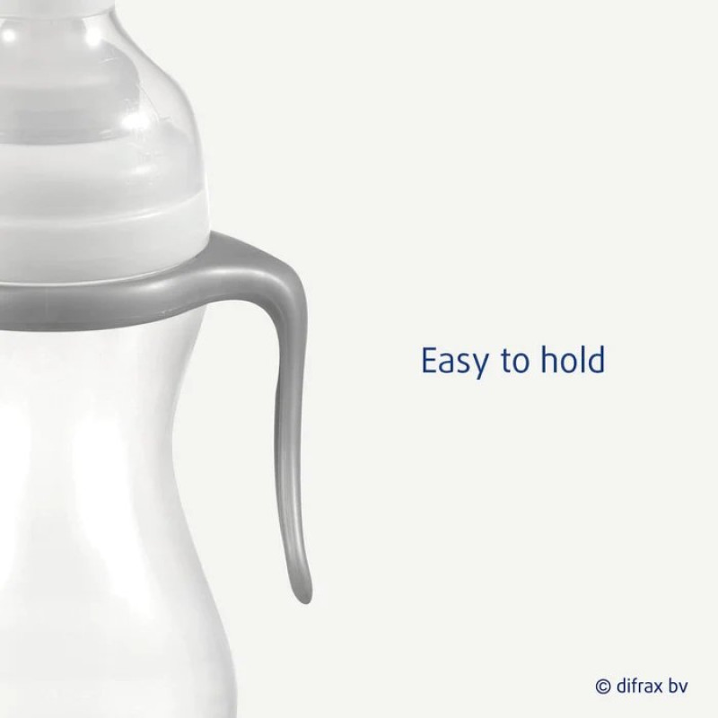 Пляшка Difrax Антиколікова із силіконовою соскою та ручками 310 мл S-bottle Wide XL